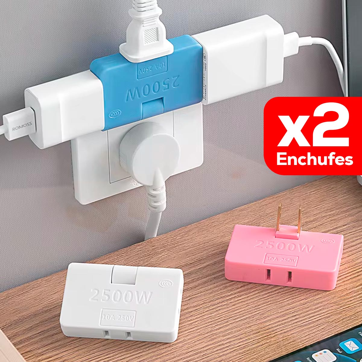 Miniatura 5 de Set x2 Multiconectores 3 entradas W1210